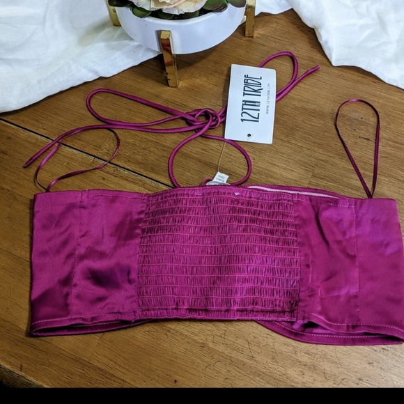 12th Tribe • Fuchsia Top NWOT - Picture 3 of 3